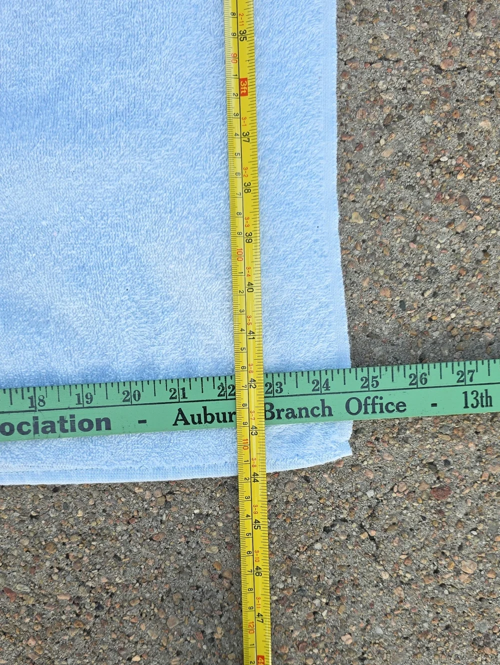 Vintage Lady Pepperell Light Blue Rainbow 3 Piece Bathroom Towel Set